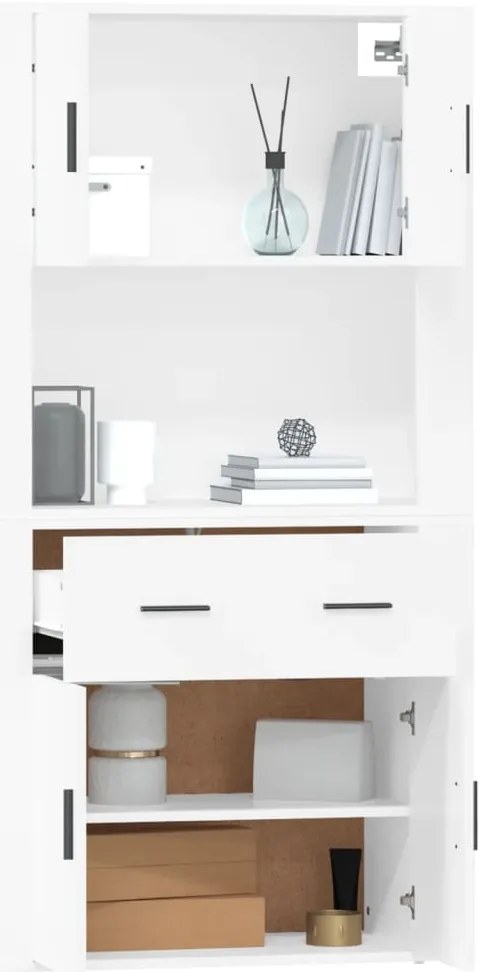 vidaXL Ντουλάπι Λευκό από Επεξεργασμένο Ξύλο