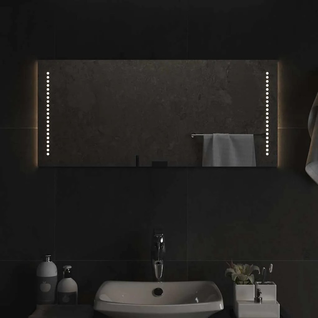 vidaXL Καθρέφτης Μπάνιου με LED 90x40 εκ.