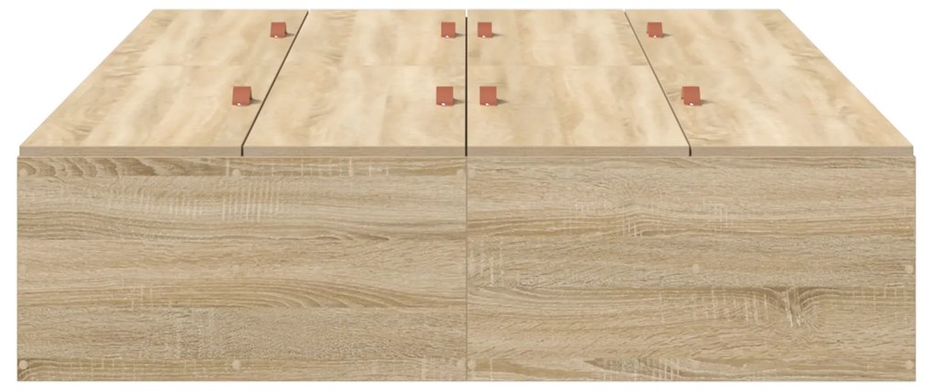 vidaXL Κρεβάτι αποθήκευσης Σονόμα δρυς 120x190 εκ