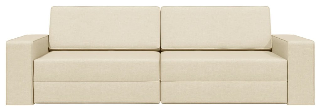 vidaXL Καναπές Κρεβάτι 2-σε-1 Κρεμ 245x150x60.5 εκ Ύφασμα