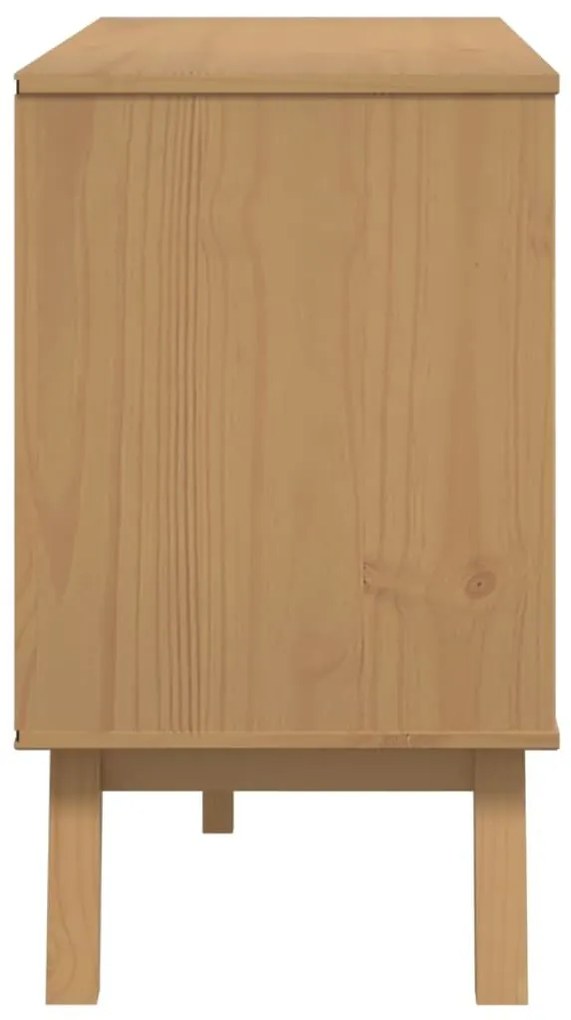 Μπουφές OLDEN Γκρι &amp; Καφέ 114x43x73,5 εκ. από Μασίφ Ξύλο Πεύκου - Γκρι