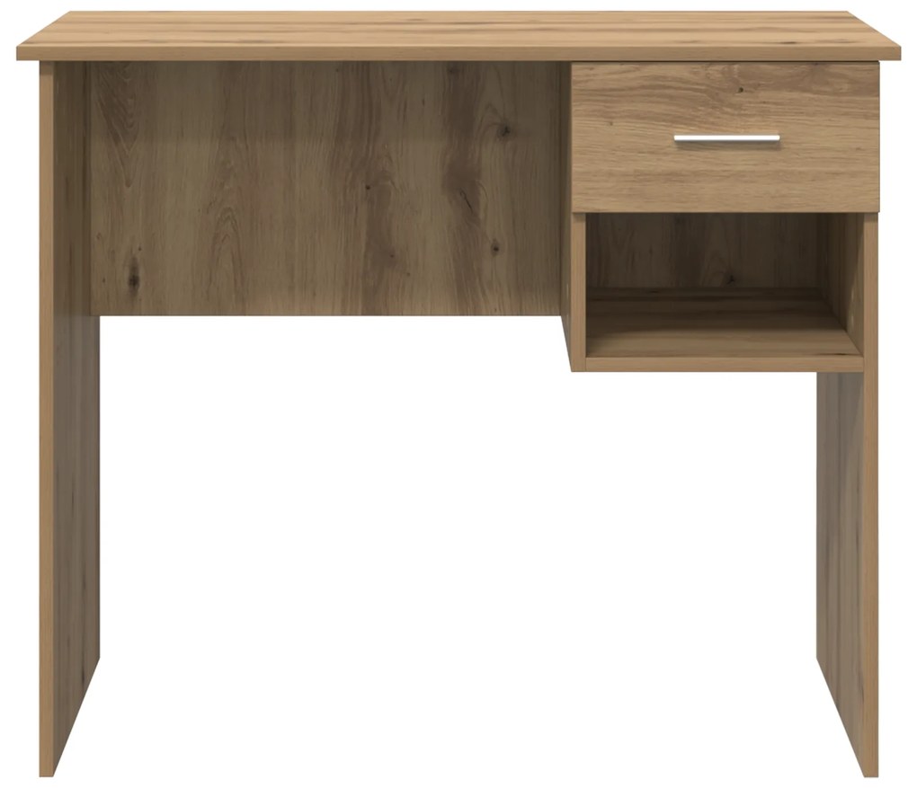 vidaXL Γραφείο με Αποθήκευση Δρυς 90x49.5x75 εκ. Επεξεργασμένο ξύλο