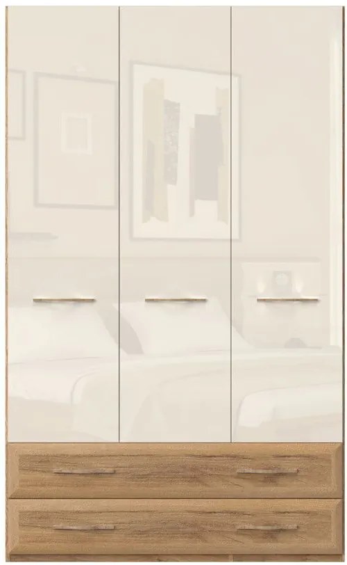 Ντουλάπα τρίφυλλη Giallo 3D2S