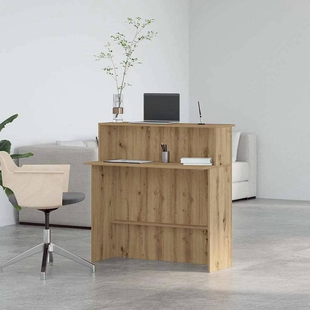 vidaXL Γραφείο υποδοχής 100x50x103,5 εκ. Επεξεργασμένο Ξύλο
