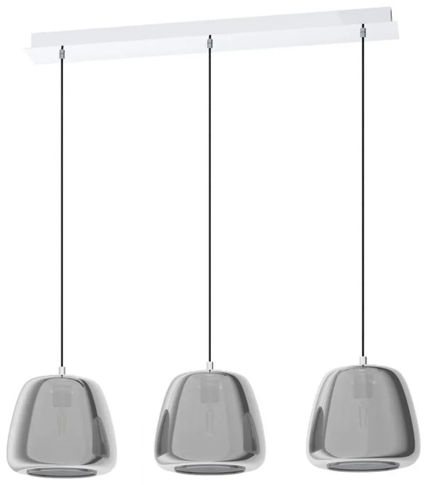 Φωτιστικό Οροφής - Ράγα 39667 Albarino E27/3 Chrome Eglo Metal, Glass