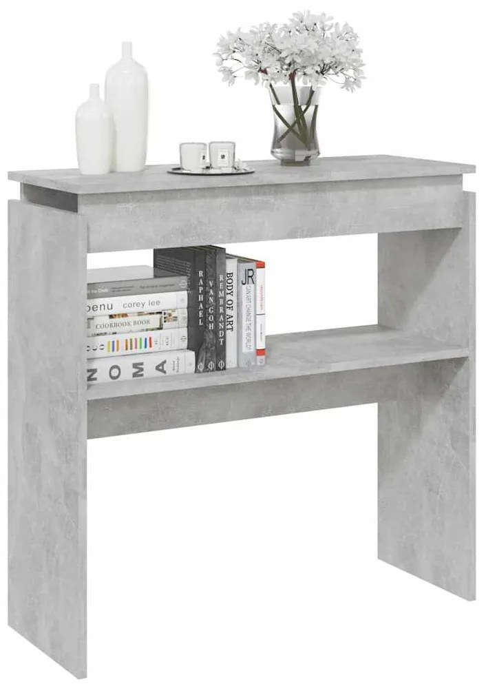 vidaXL Τραπεζάκι Κονσόλα Γκρι Σκυρ. 80 x 30 x 80 εκ. από Επεξ. Ξύλο