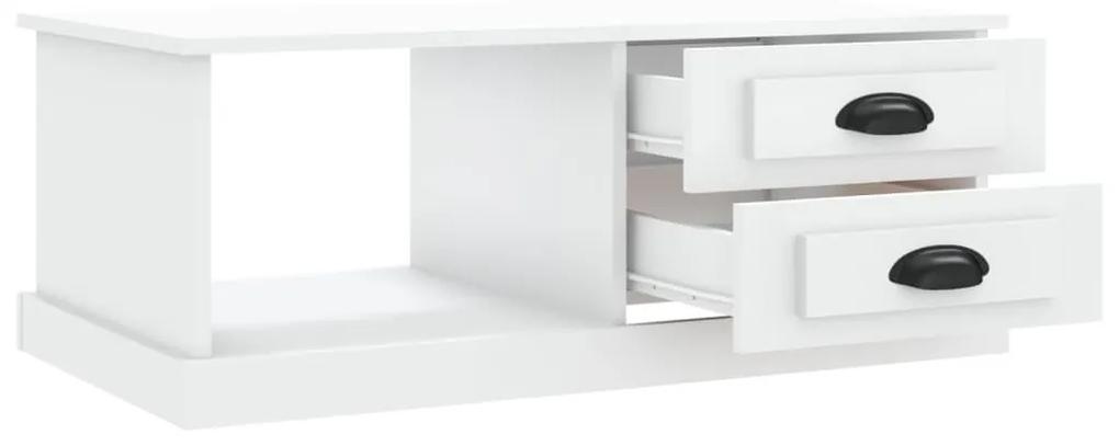 Τραπεζάκι Σαλονιού Λευκό 90 x 50 x 35 εκ. Επεξεργασμένο Ξύλο - Λευκό