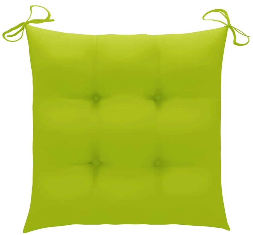 vidaXL Καρέκλες Κήπου Με Τραπέζι και Μαξιλάρια από Μασίφ Ξύλο Ακακίας