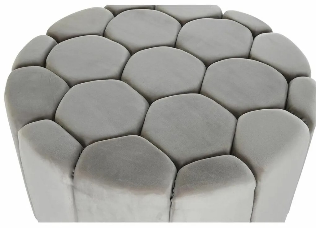 Υποπόδια DKD Home Decor Μπεζ πολυεστέρας Ξύλο MDF (86 x 86 x 48 cm)