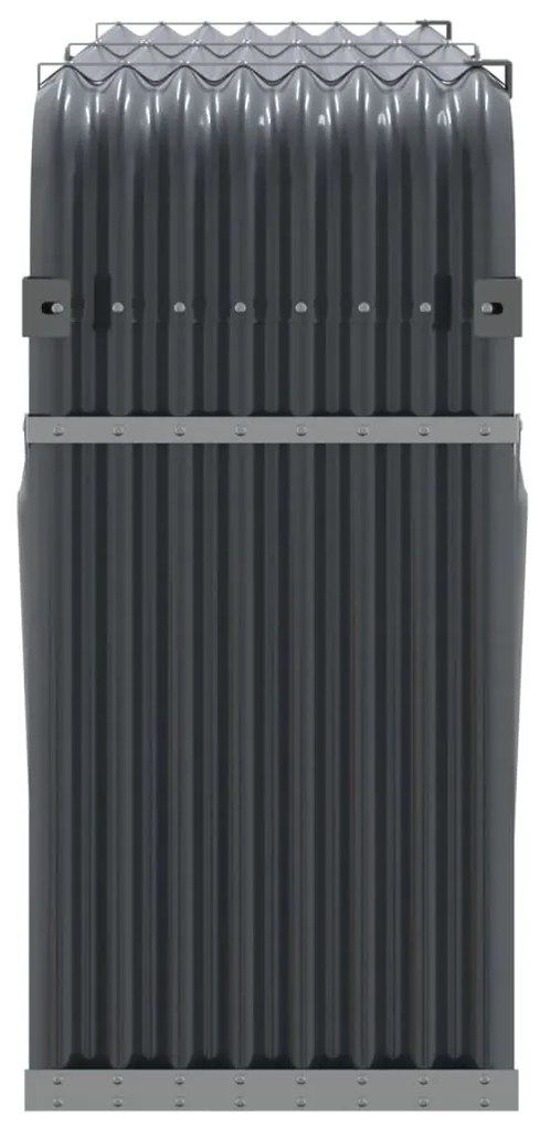 vidaXL Ξυλοθήκη Ανθρακί 180x45x100 εκ. από Γαλβανισμένο Ατσάλι