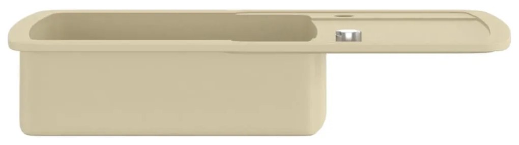 vidaXL Νεροχύτης με Μονή Γούρνα Μπεζ Γρανιτένιος