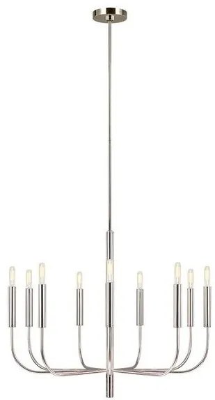 Πολυέλαιος Κρεμαστό Φωτιστικό 9xE14 Brianna Elstead Lighting-FE-BRIANNA9-PN-Νίκελ Ματ FE-BRIANNA9-PN