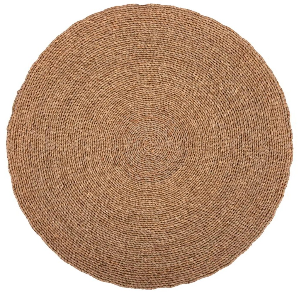 ΧΑΛΙ ΣΤΡΟΓΓΥΛΟ CRATER HM7848 MENDONG GRASS ΣΕ ΦΥΣΙΚΟ ΧΡΩΜΑ Φ120εκ.