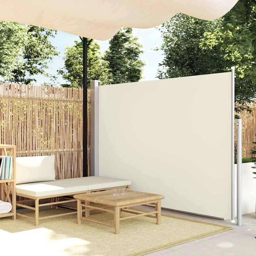 vidaXL Σκίαστρο Πλαϊνό Συρόμενο Κρεμ 140 x 300 εκ.