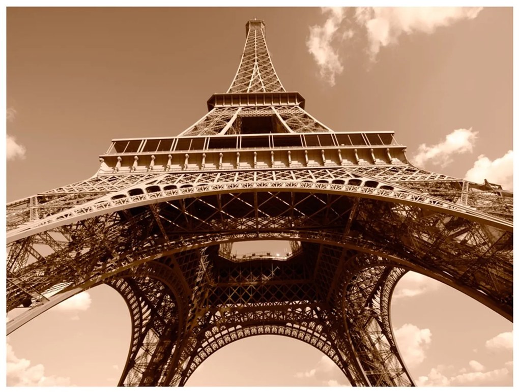 Φωτοταπετσαρία - Eiffel Tower in sepia 250x193