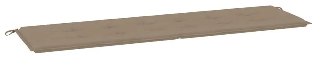 Μαξιλάρι Πάγκου Κήπου Taupe 180x50x3 εκ. Ύφασμα Oxford - Μπεζ-Γκρι