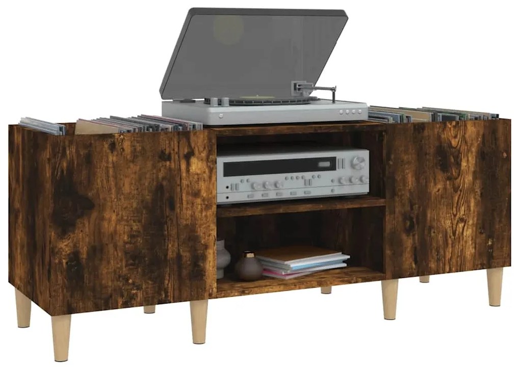 vidaXL Δισκοθήκη Καπνιστή Δρυς 121x38x48 εκ. από Επεξεργασμένο Ξύλο