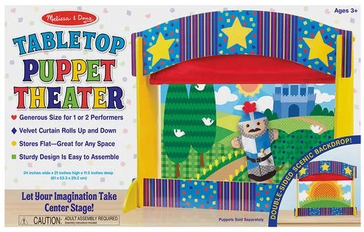 Κουκλοθέατρο διπλό επιτραπέζιο 53,3x29,2xΥ61cm Melissa &amp; Doug