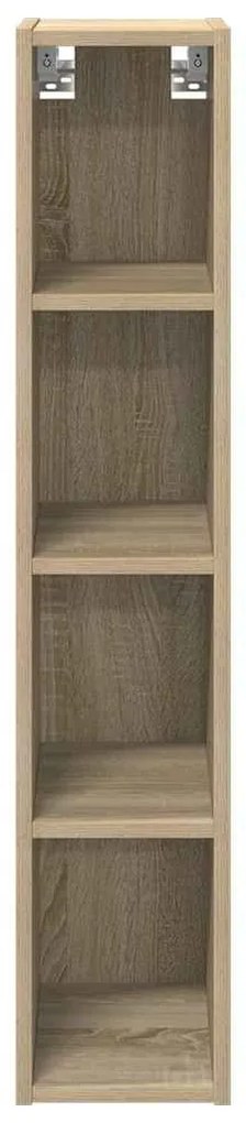 vidaXL Κρεμαστό ντουλάπι με αποθήκευση Δρύς Sonoma 20 x 29,5 x 100 εκ.
