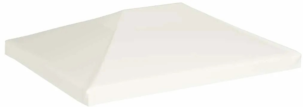 vidaXL Κάλυμμα για Κιόσκι Λευκό Κρεμ 4 x 3 μ. 310 γρ./μ²