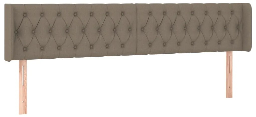 vidaXL Κεφαλάρι με Πτερύγια Taupe 183x16x78/88 εκ. Υφασμάτινο