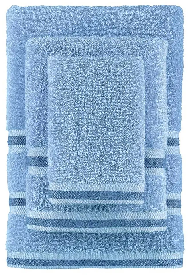 Πετσέτες Μπάνιου (Σετ 3τμχ) Palamaiki Etem Blue 450gsm