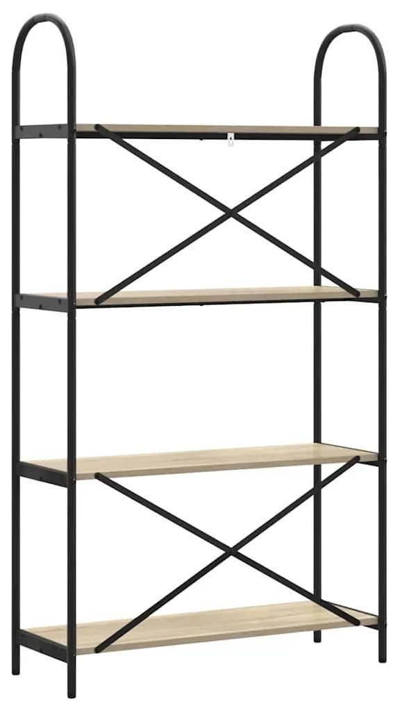 vidaXL Ράφι Βιβλίων Δρύς Sonoma 80 x 30 x 146 εκ Επεξεργασμένο ξύλο