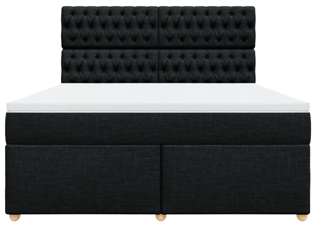 ΚΡΕΒΑΤΙ BOXSPRING ΜΕ ΣΤΡΩΜΑ ΜΑΥΡΟ 180X200 ΕΚ. ΥΦΑΣΜΑΤΙΝΟ 3291368