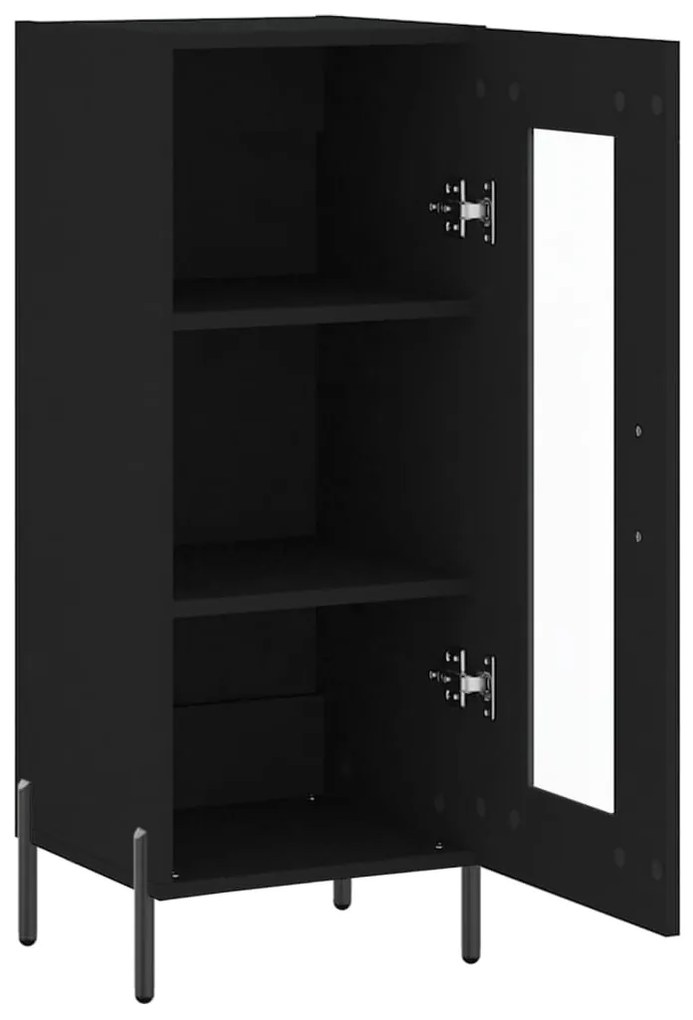 vidaXL Ντουλάπι Μαύρο 34,5 x 34 x 90 εκ. από Επεξεργασμένο Ξύλο