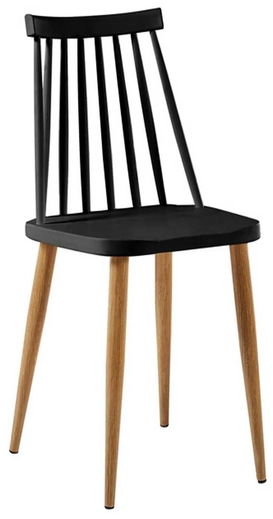 Καρέκλα Mirella Black 20-0215 42Χ45,5Χ78,5cm Metal, Polypropylene