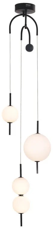 Φωτιστικό Οροφής Τρίφωτο LED Aca Amelia TNK323LED19P Black