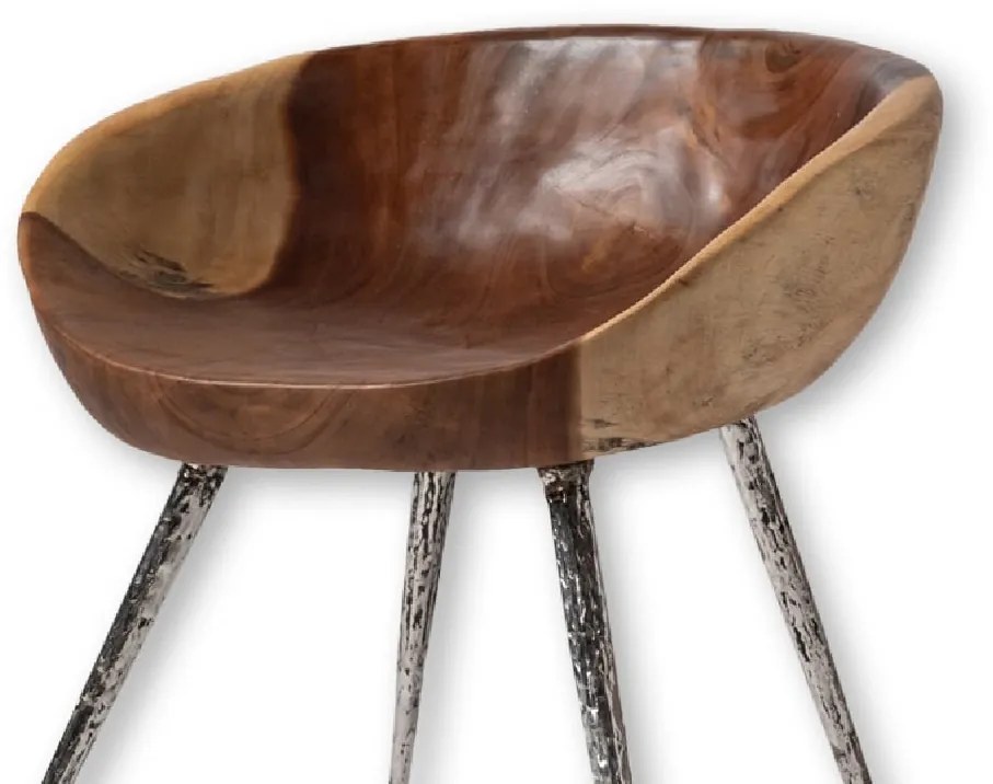 Chair S Line χειροποίητη από κορμό δέντρου LV.07-LOUD-00N3