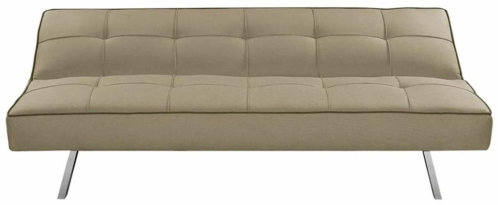 Καναπές κρεβάτι Mesa 181, Αριθμός θέσεων: 3, Beige, 74x175x83cm, 26 kg, Πόδια: Μέταλλο | Epipla1.gr