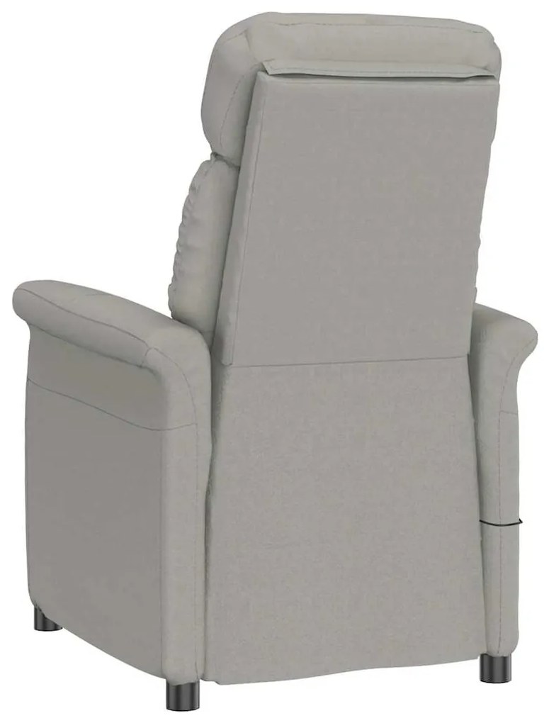 vidaXL Καρέκλα μασάζ Ανοιχτό γκρι 70.5 x 96.5 x 95 cm Πολυεστέρας