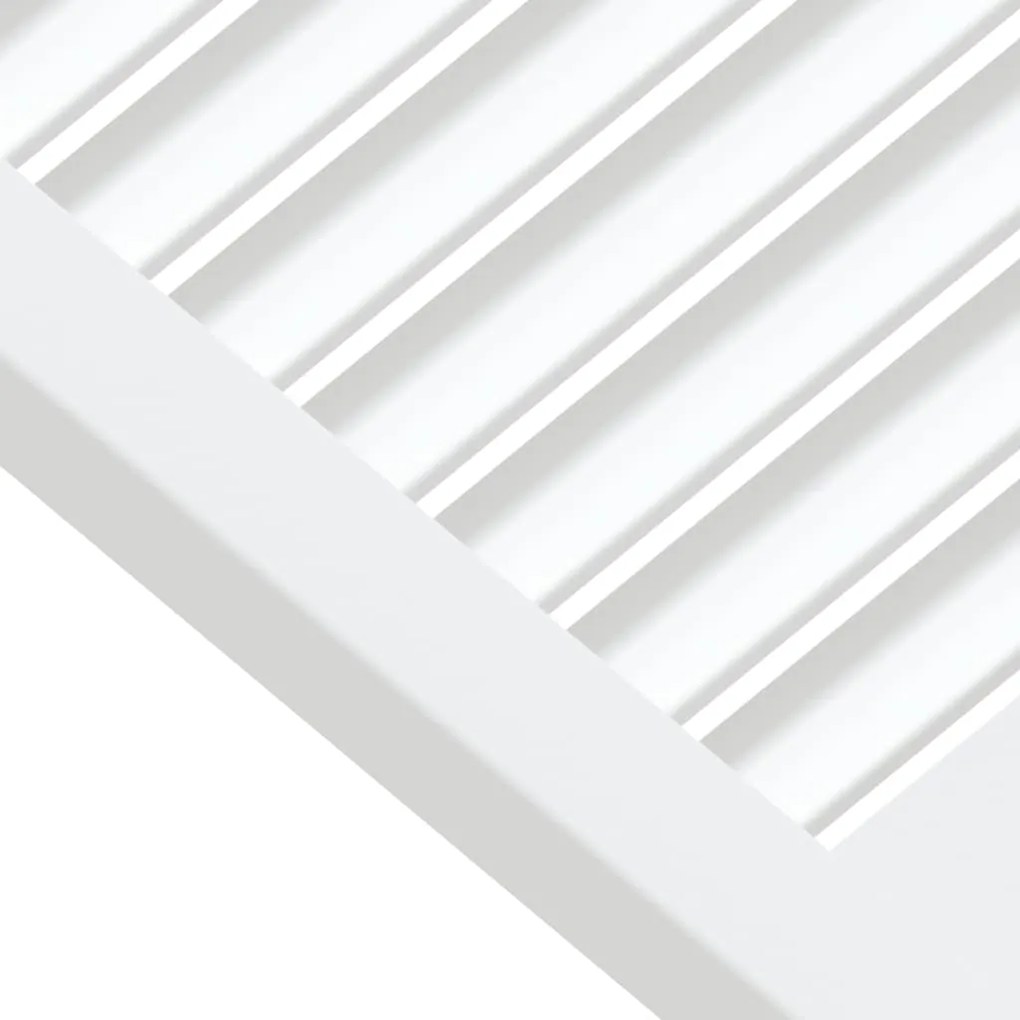 vidaXL Πορτάκια με Περσίδες 4 τεμ Λευκά 39,5x39,4 εκ Μασίφ Ξύλο Πεύκου