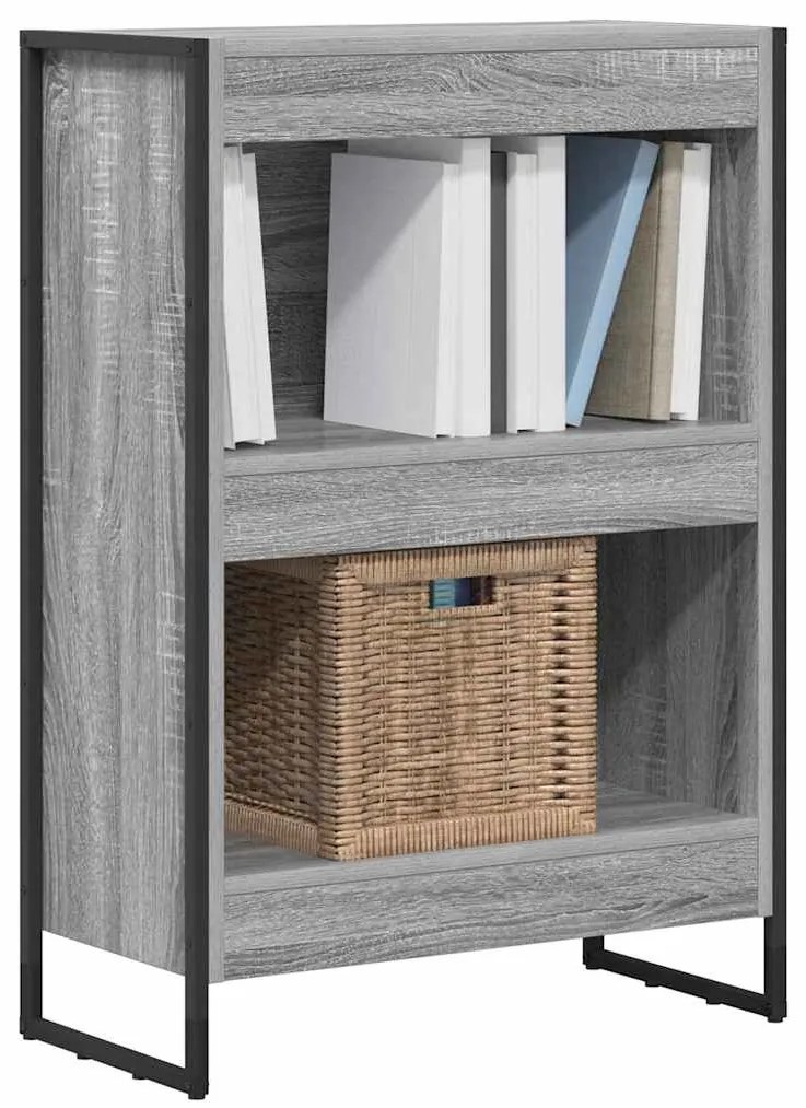 vidaXL Βιβλιοθήκη Γκρίζο Σονομα 80 x 30 x 155 εκ Επεξεργασμένο ξύλο