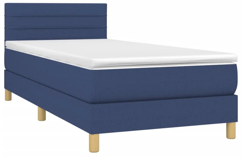 ΚΡΕΒΑΤΙ BOXSPRING ΜΕ ΣΤΡΩΜΑ ΜΠΛΕ 100 X 200 ΕΚ. ΥΦΑΣΜΑΤΙΝΟ 3140679