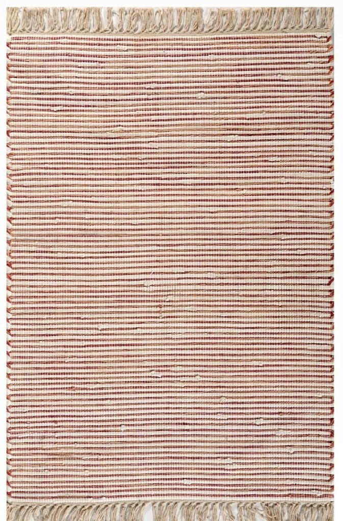 Χαλί Natura 30160-12 White-Red Merinos 140X200cm