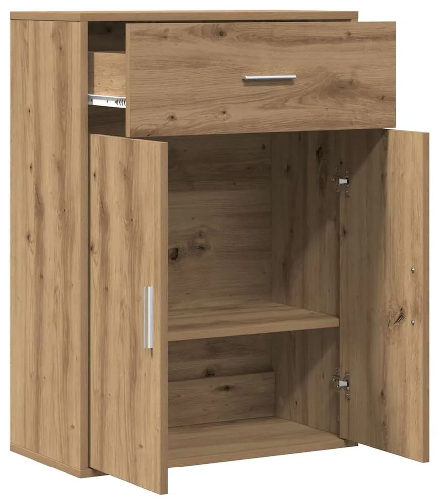 vidaXL Πλαϊνό γραφείο artisan δρυς 79 x 38 x 80 εκ. Επεξεργασμένο ξύλο