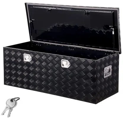 VEVOR 48&quot;x19.5&quot;x17.5&quot; Heavy Duty Aluminum Truck Bed Tool Box for Pickup RV Black