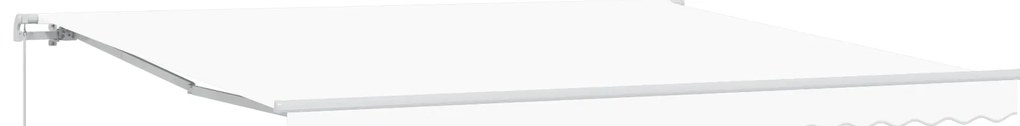vidaXL Χειροκίνητη Ανασυρόμενη Τέντα Λευκή 400x300 cm