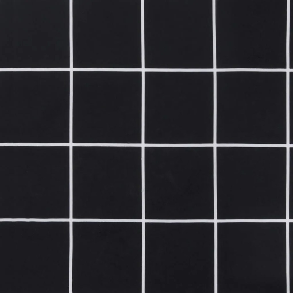 Μαξιλάρια Πάγκου Κήπου 2 τεμ. Μαύρο Καρό 150x50x7 εκ. Ύφασμα - Πολύχρωμο