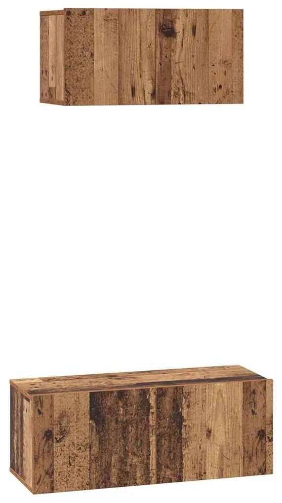 vidaXL Σετ επίπλου τηλεόρασης 2 pcs Παλαιό ξύλο 80 x 30 x 30 εκ