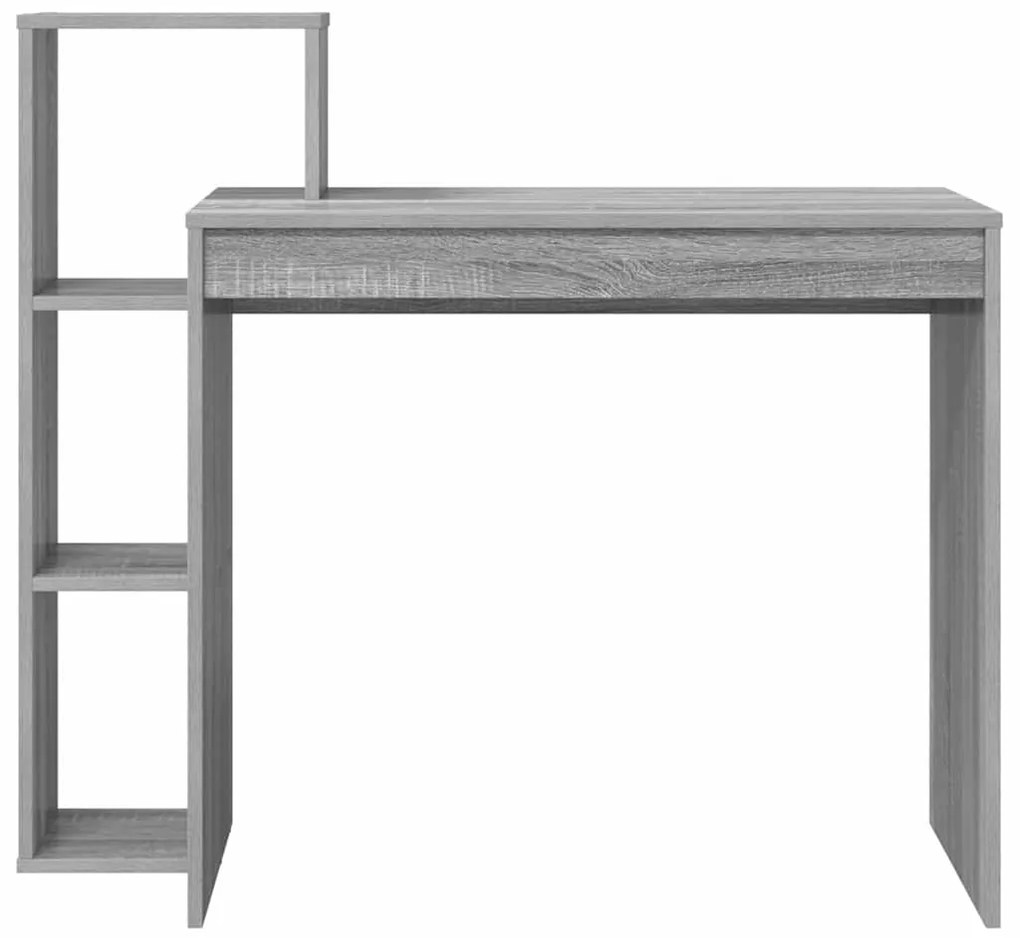 vidaXL Γραφείο με ράφι Γκρι sonoma 100 x 40 x 90 cm Επεξεργασμένο ξύλο