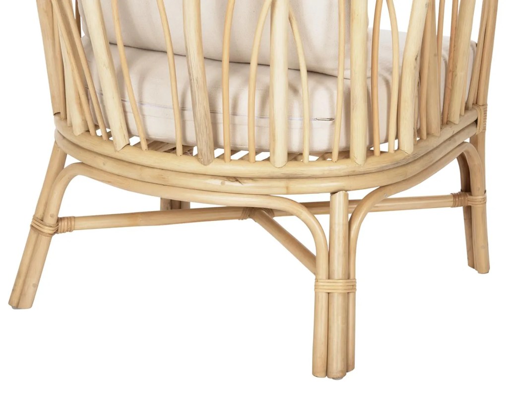 ΠΟΛΥΘΡΟΝΑ ESTOR  RATTAN ΣΕ ΦΥΣΙΚΟ-ΛΕΥΚΟ ΜΑΞΙΛΑΡΙ 78x75x92Υ εκ.