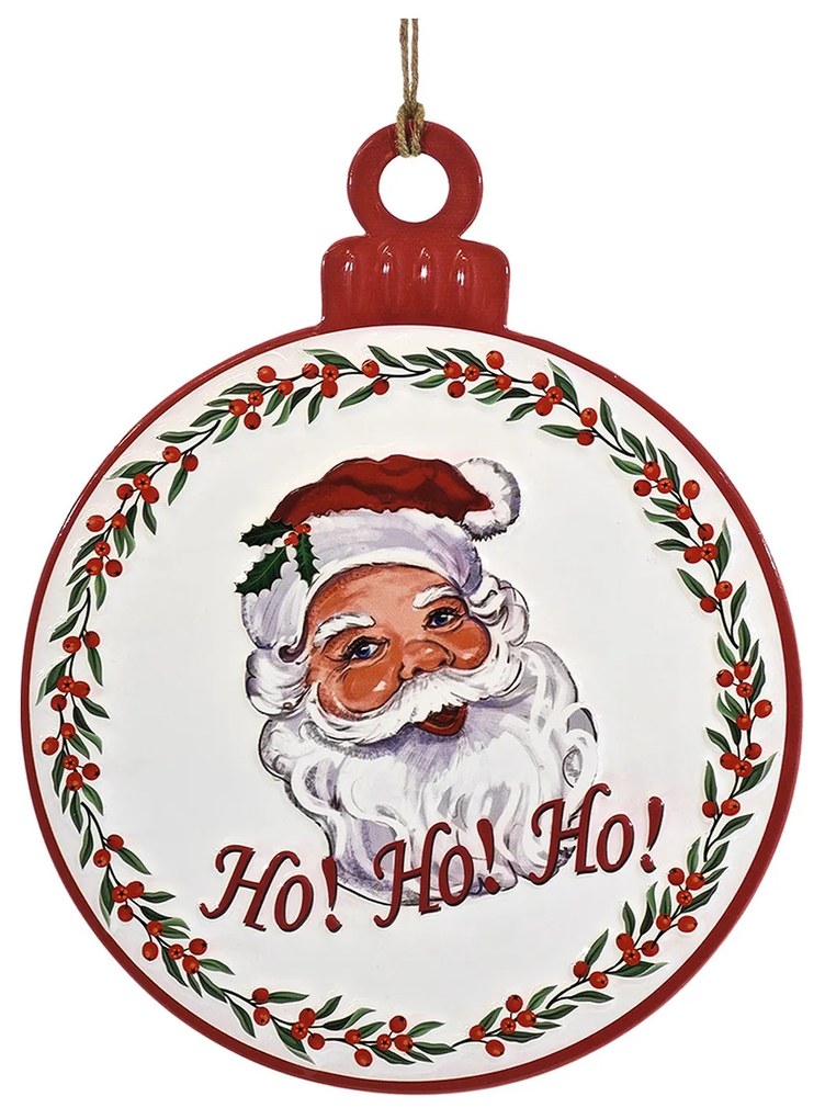 Χριστουγεννιάτικο Κρεμαστό Διακοσμητικό Άγιος Βασίλης 30.5cm