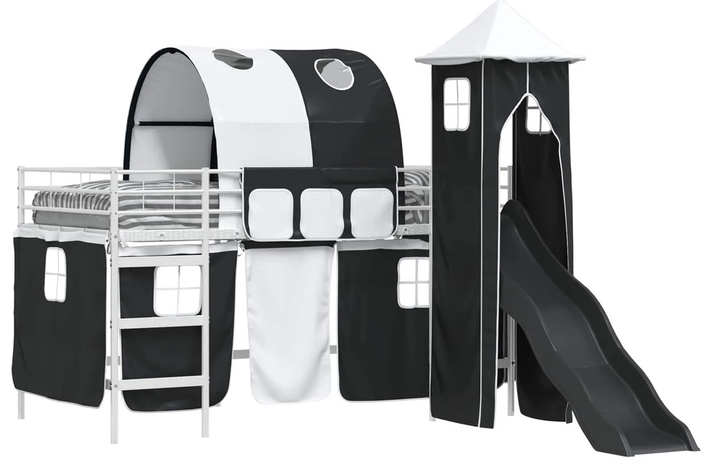 vidaXL Λευκό και Μαύρο 107 x 200 εκ.