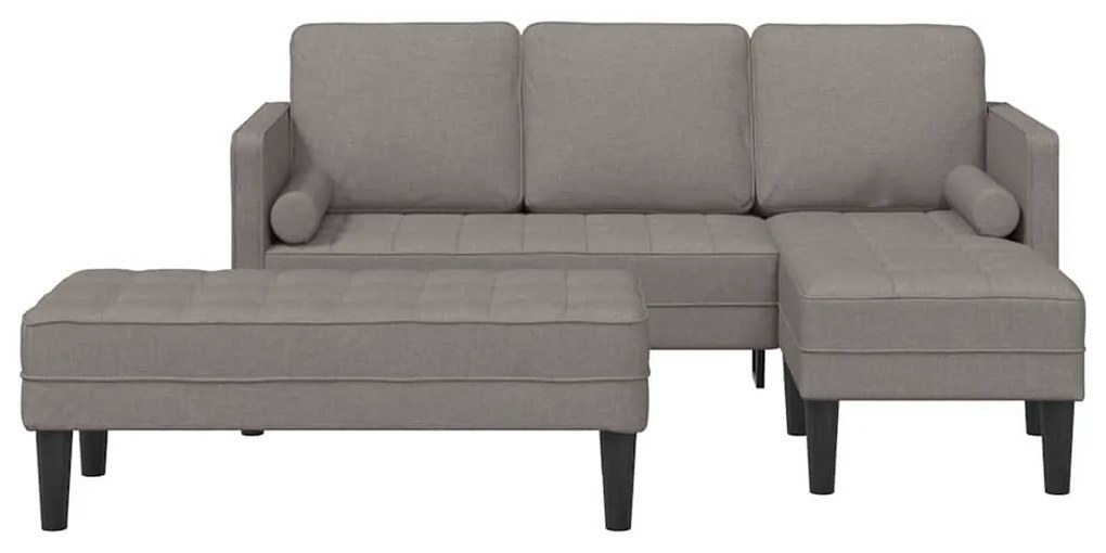 vidaXL Σετ Καναπέ 2 pcs μπεζ-γκρι 173 x 131 x 67 εκ ύφασμα