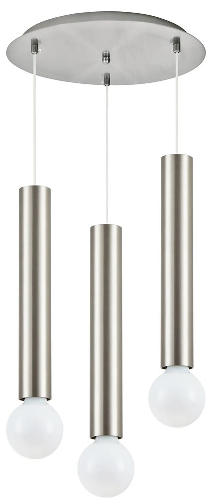 Φωτιστικό Οροφής  SE21-NM-5-3NM ADEPT TUBE NICKEL MAT Nickel Matt Pendant+ - 77-8662 - 51W - 100W - 77-8662