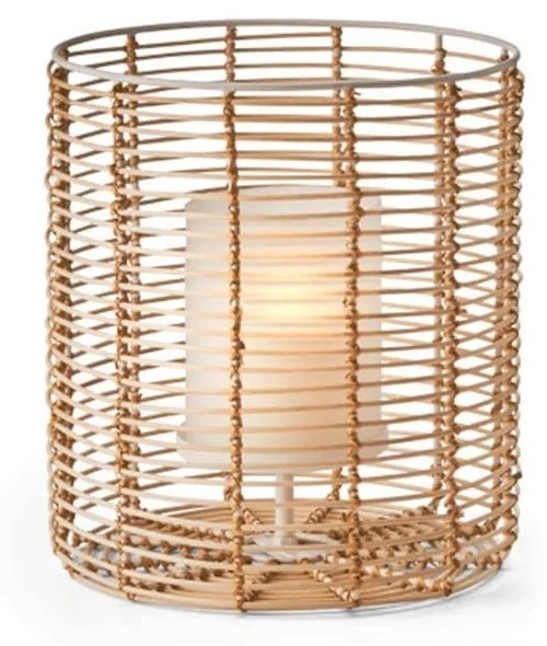 Βάση Ρεσώ Cane S 225005 10x10cm Natural Philippi Steel,Bamboo